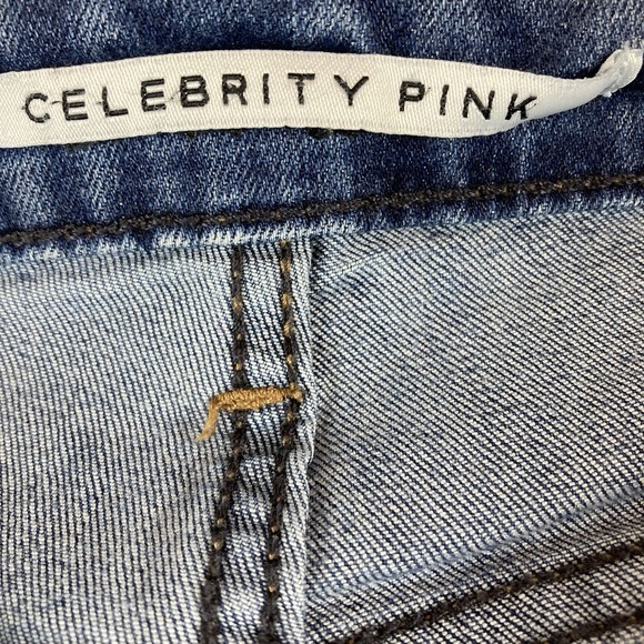 Celebrity Pink Jeans Womens 5 / 27 Blue Denim The Spice Distressed Whiskered - Picture 12 of 15